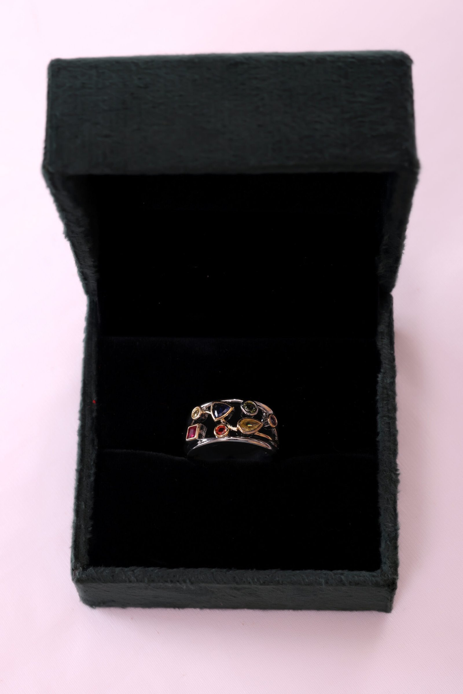 Power of Infinity Stones Multi-Color Swarovski Crystals Ring – Exquisite Platinum-Plated Statement Jewelry for Women & Girls, Symbolizing Strength, Elegance, and Timeless Beauty - Image 7