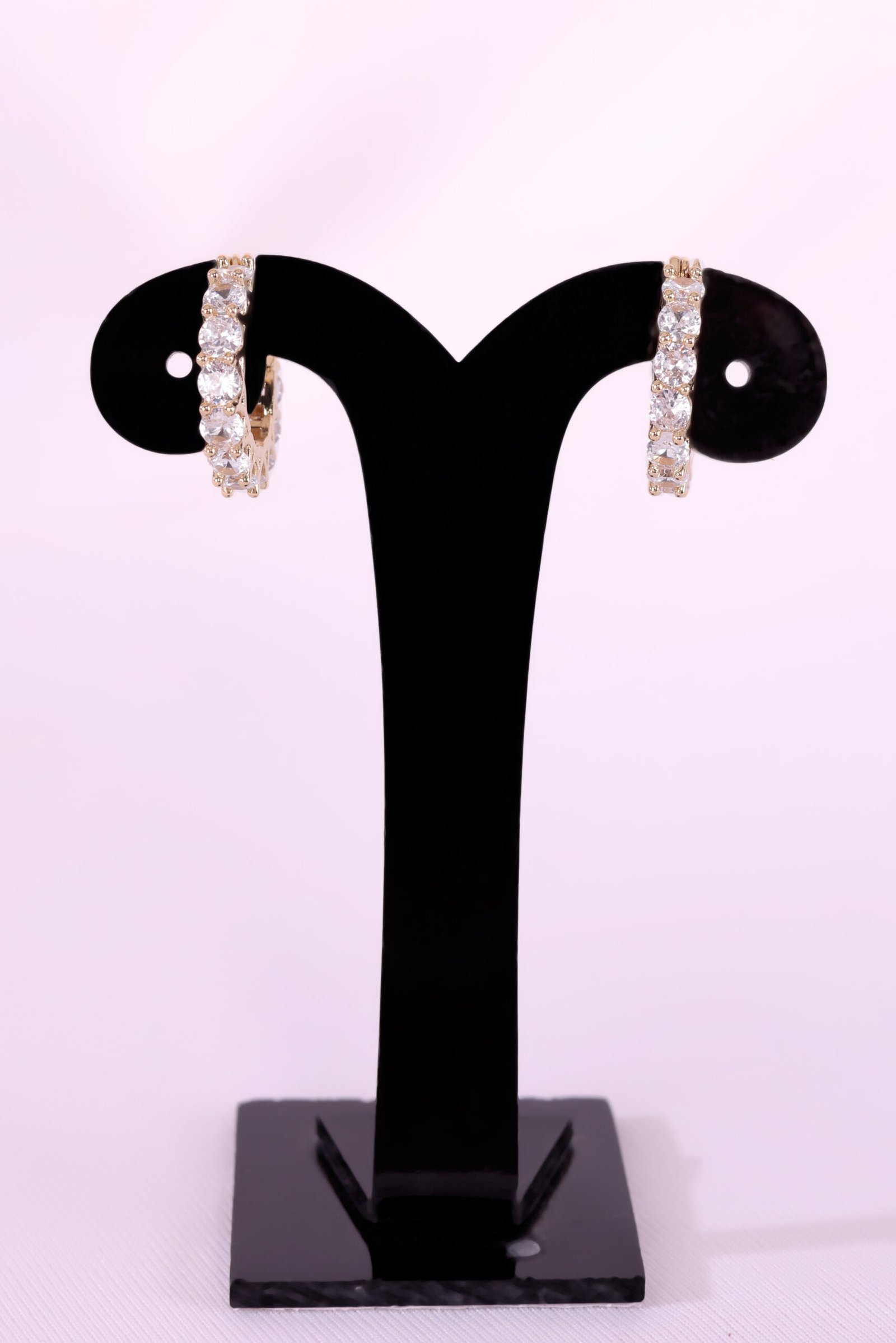 Yellow Chimes Gold-Plated and White Contemporary Hoop Earrings – A Fusion of Elegance & Modern Style - Image 6