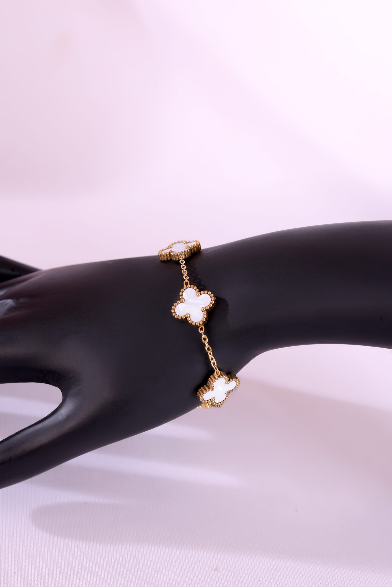 Aoseahess Five-Leaf Clover Bracelet – Women's Titanium Steel Enamel Jewelry - Image 2