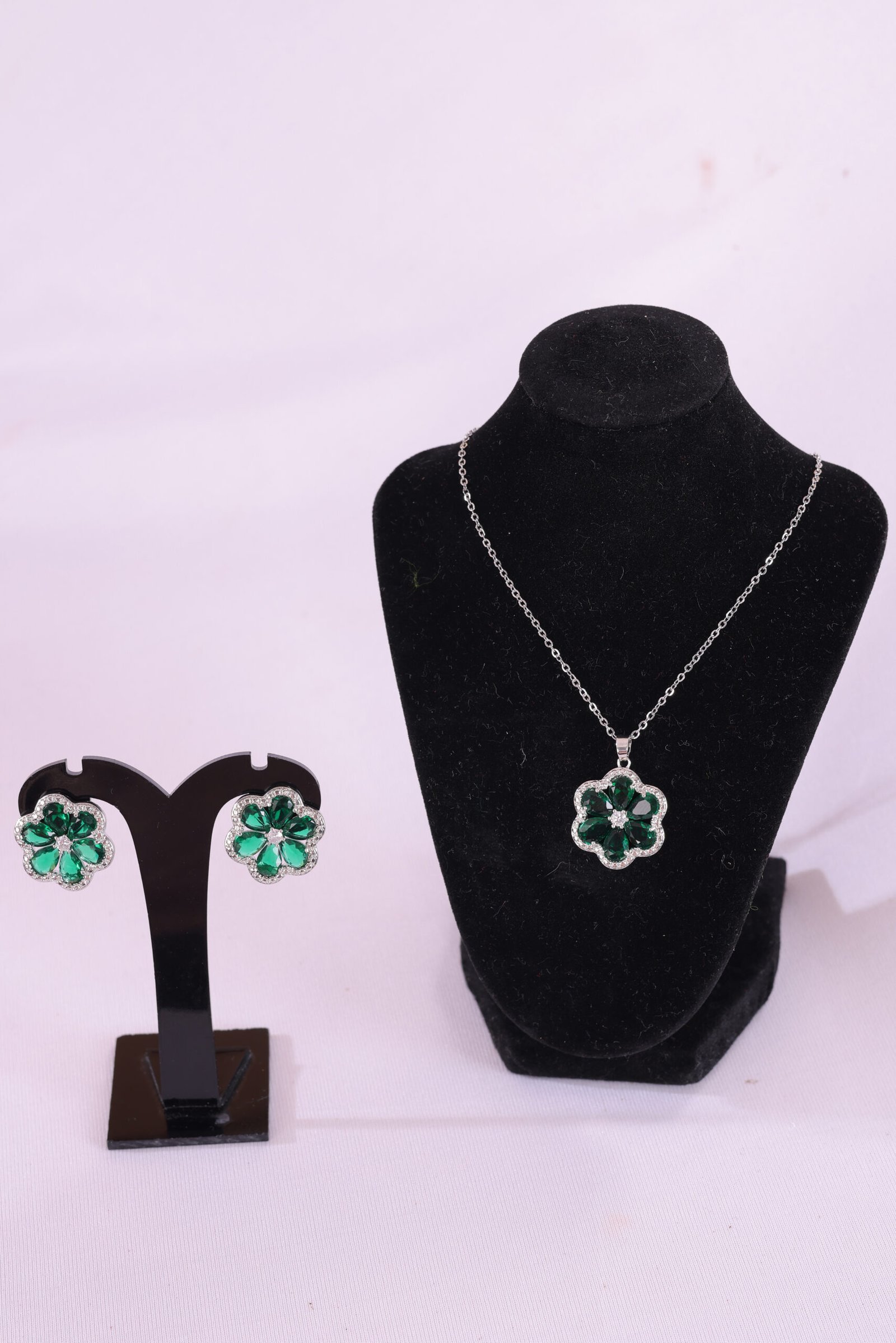 Bridal Jewelry Set for Wedding Earrings & Necklace Set Crystal - Image 2
