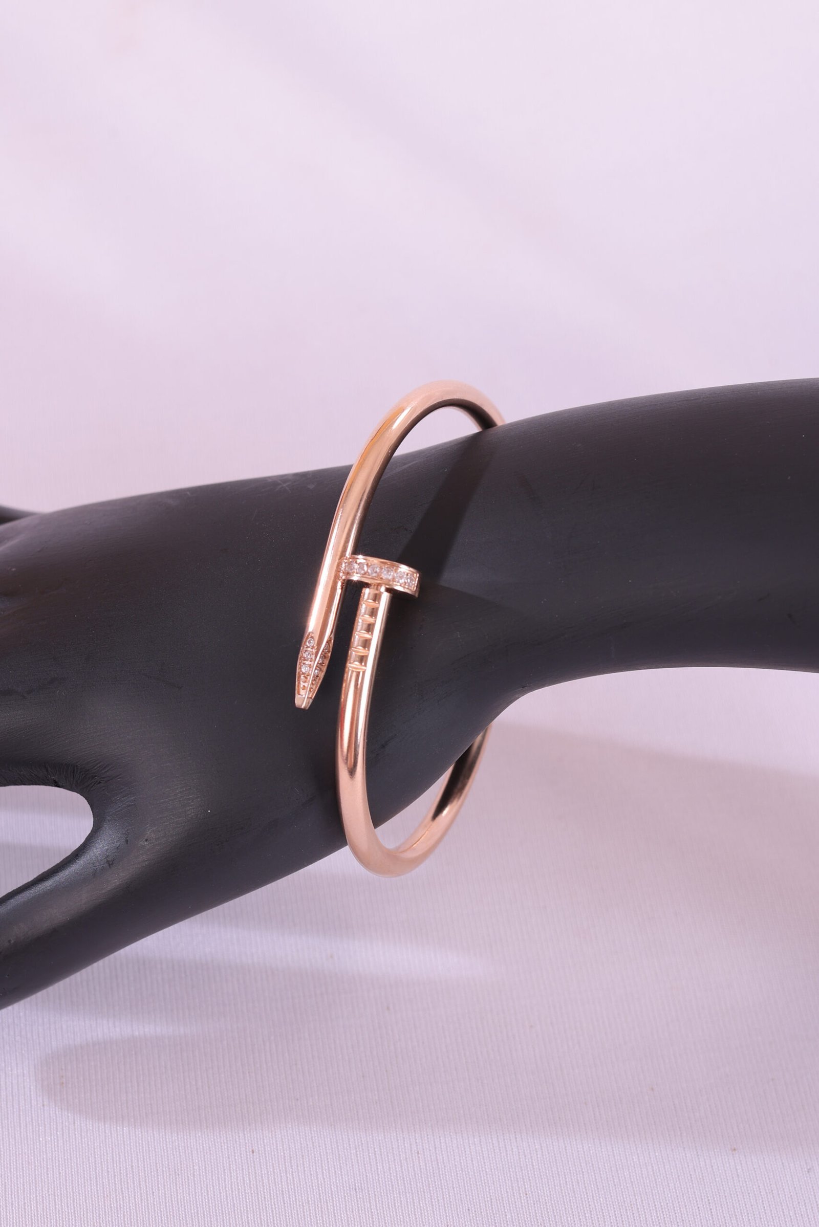 Luxurious Nail-Inspired Kada with Sparkling Diamond Accents ✨ – A Bold & Timeless Fusion of Strength, Elegance, and Modern Glamour - Image 2